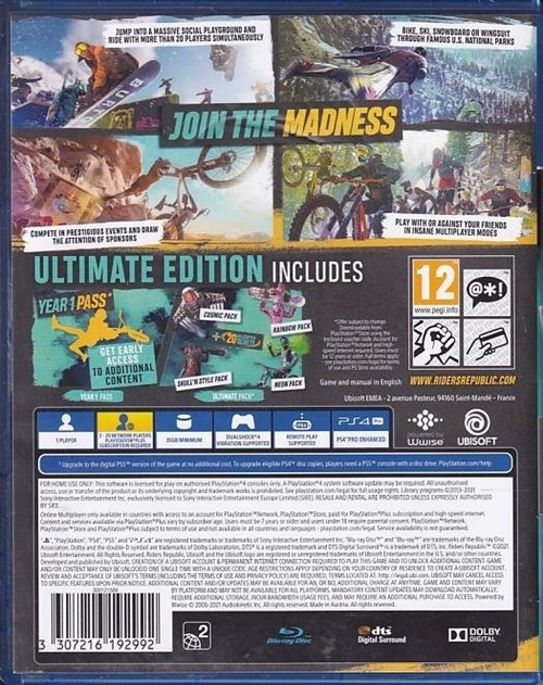  Riders Republic Ultimate Edition - PS4 (B Grade) (Genbrug)